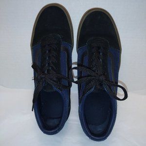 Off The Wall Navy Blue On Blue, Vans Suede Shoes, Men, Size 7.5
